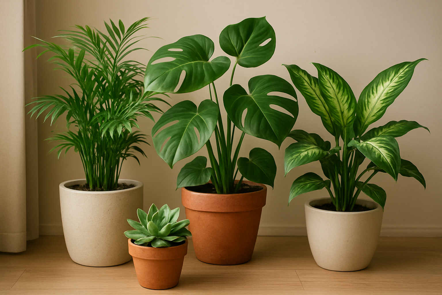 Zielone rośliny w wilgotnej łazience: paproć, storczyk, kalatea – ilustracja artykułu