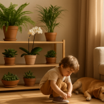 Domowe rośliny bezpieczne dla dzieci i zwierząt w przytulnym wnętrzu