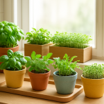 Mikroogród na parapecie z ziołami i microgreens